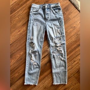 High rise mom jean crops size 3